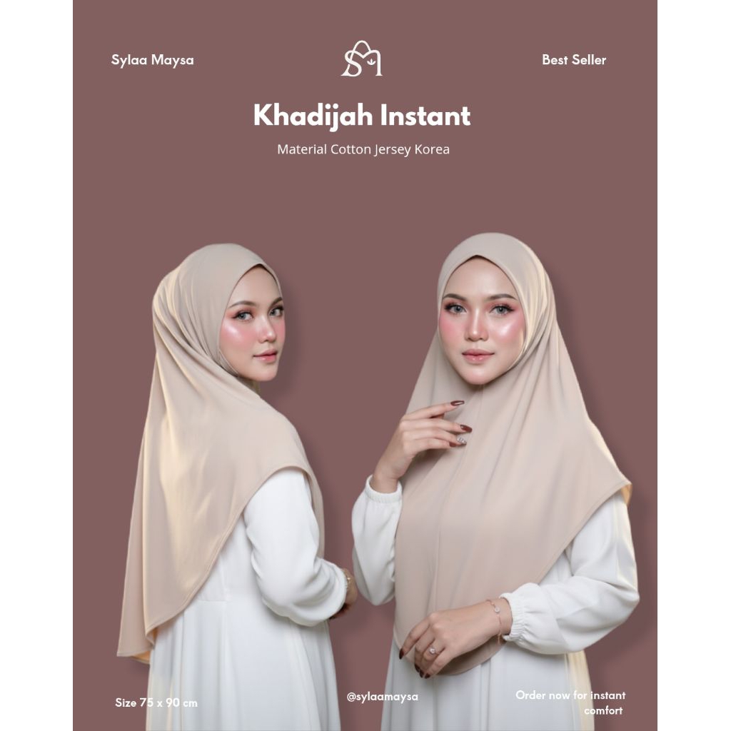 Khadijah Instant | Sylaa Maysa| Hijab dagu | hijab instan malay
