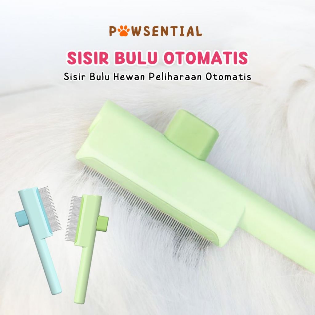 Sisir Bulu Kucing Otomatis - Sisir Kucing Bulu Rontok - Sisir Kutu Kucing Otomatis dan Praktis - Sis