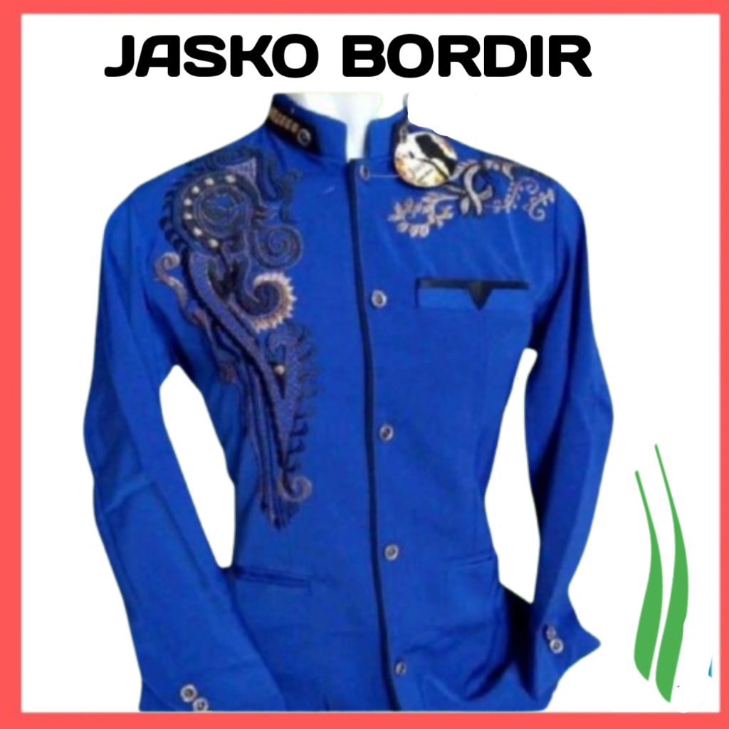Baju Jasko Jas Koko Pria Bordir Lengan Panjang