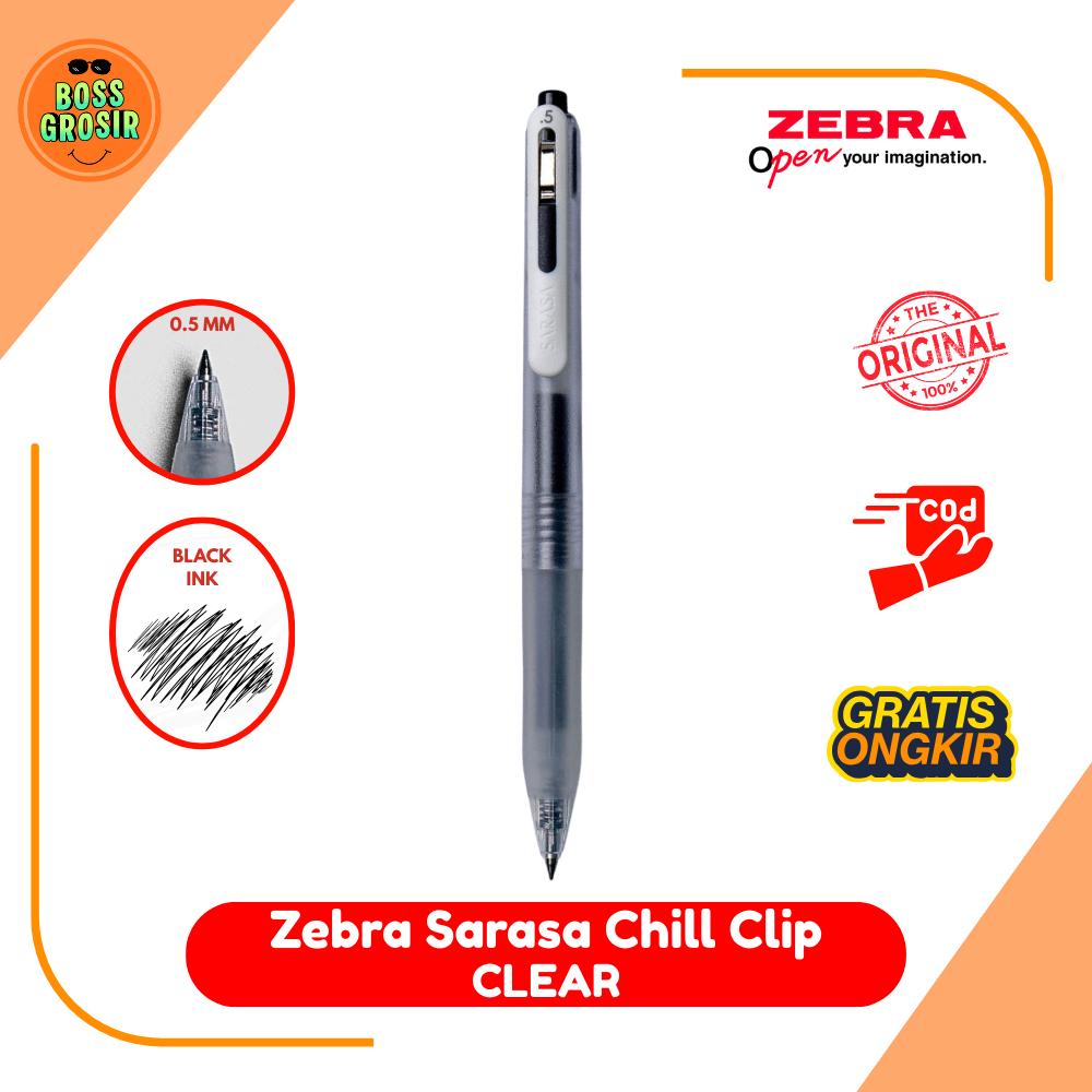 Boss Grosir - Zebra Sarasa Chill Clip 0.5mm JJ115 Satuan / Pulpen/ Pulpen Lucu / Pulpen Enak / Nyama