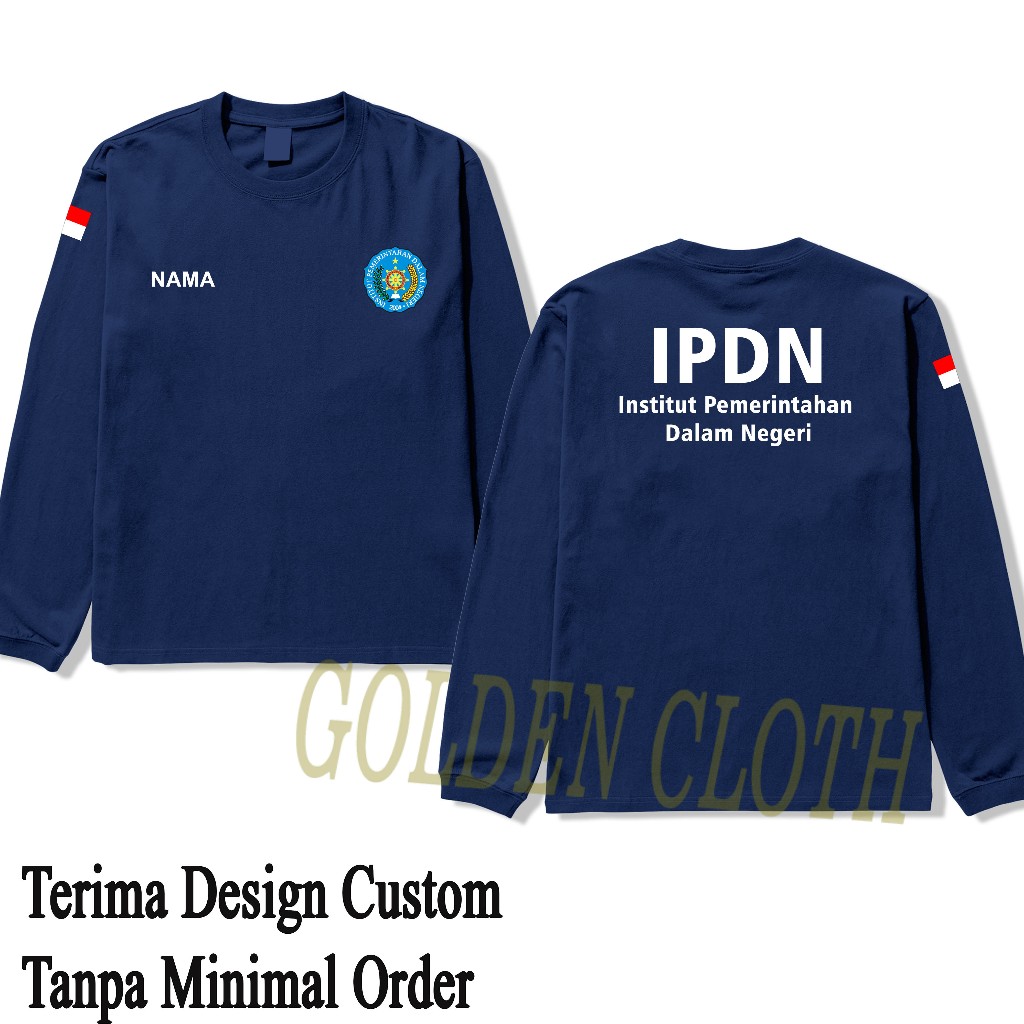 Kaos IPDN Lengan panjang | Baju Kaos IPDN institut dalam negeri sablon dtf