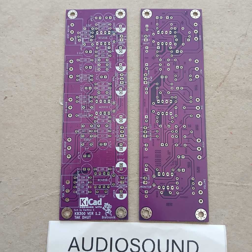 pcb kb300 dobel layer  tone control kendang clone peavey  kb300 ampli kendang kb300 kb 300