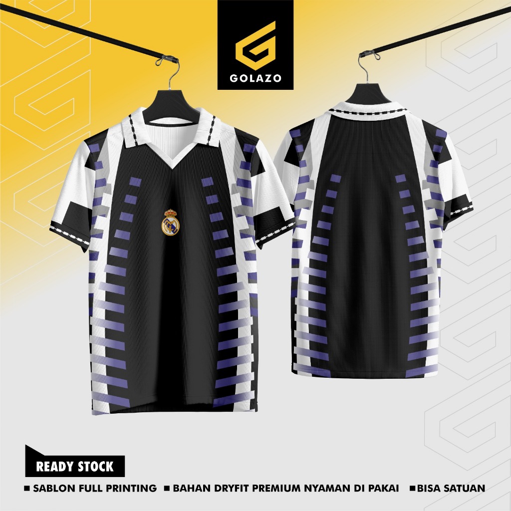 Jersey Vintage Real Madrid 1997-1998 Full Printing Dryfit Milano