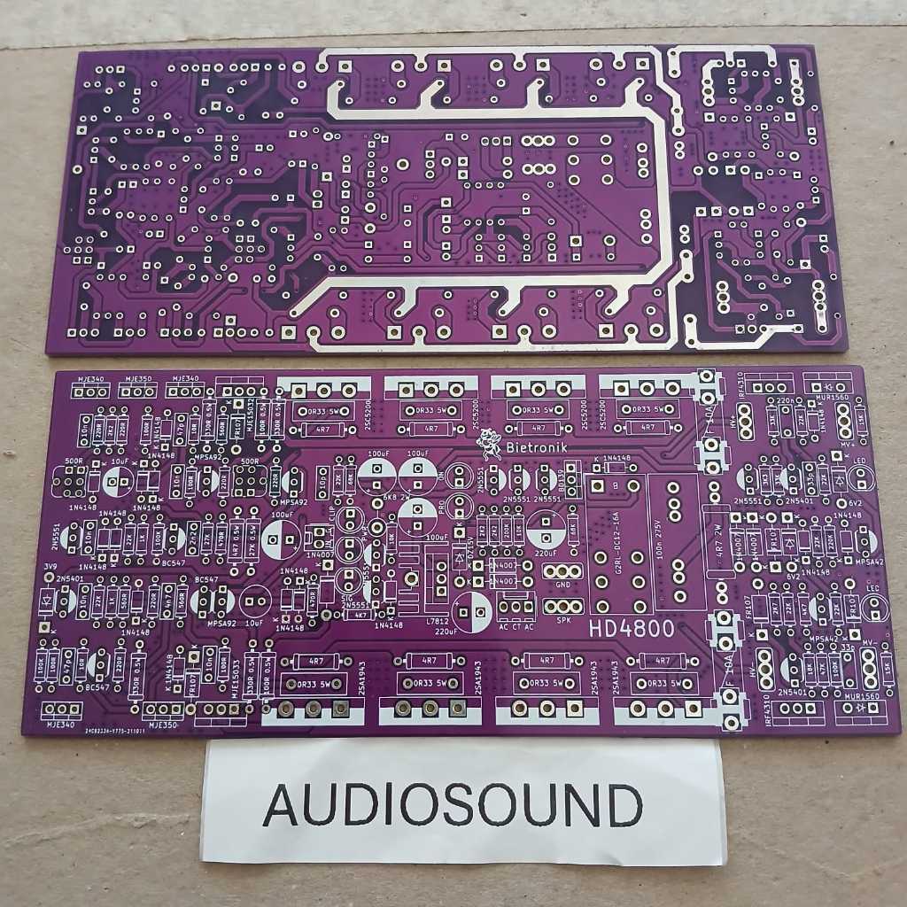 PCB HD4800 AMP 2U Class H Double Layer Power Amplifier Ukuran 17.5x7.7cm