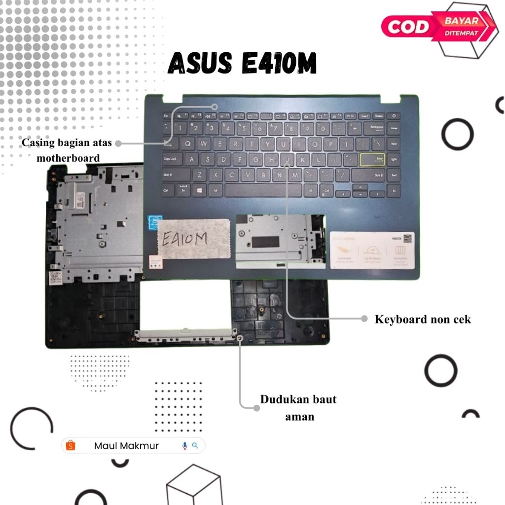 SECOND Casing Laptop Asus E410M | Casing C Bagian Atas Motherboard Laptop