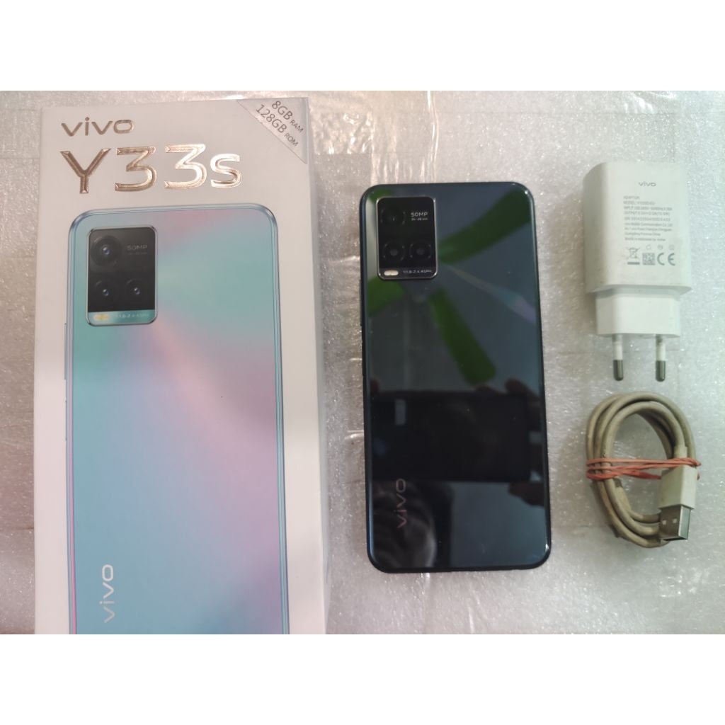 vivo Y33s ram 8/128 gb second original fullset
