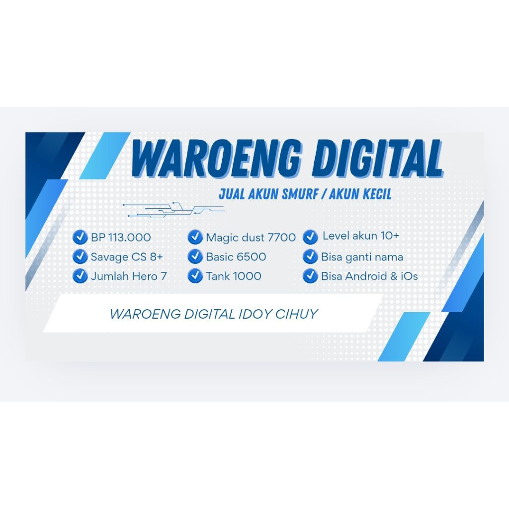 Jual Akun Smurf / Akun Kecil