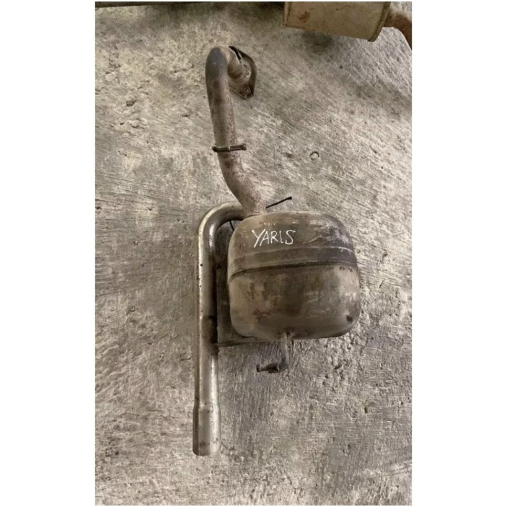knalpot standar mobil Toyota yaris fulleheran original copotan
