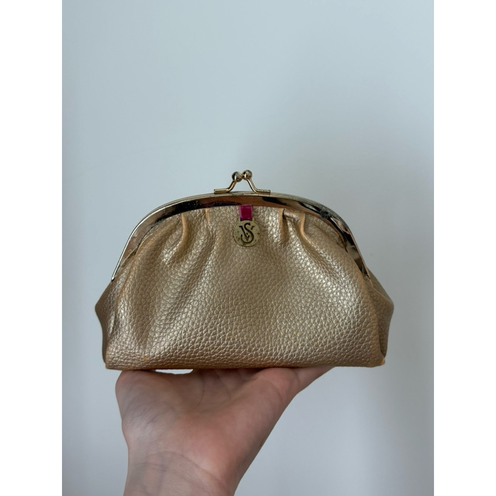 Victoria Secret vintage womans gold clutch bag