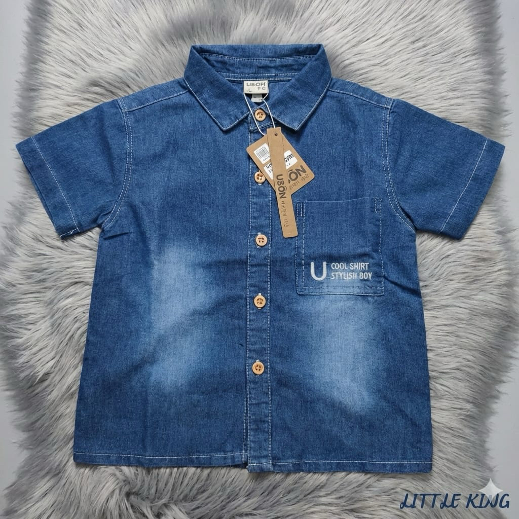 Uson Kemeja Anak Laki Laki Bahan Denim_Kemeja Uson Anak Laki Laki Kemeja Bahan Jeans