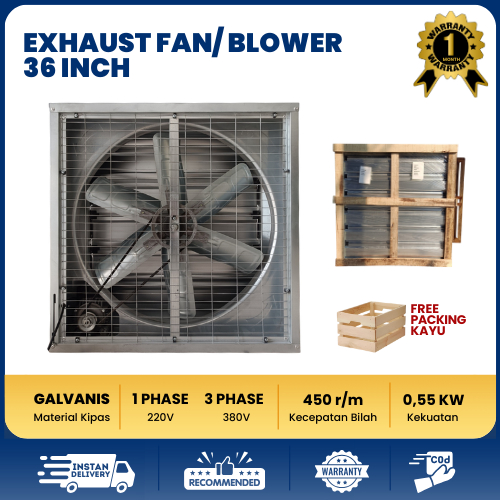 Blower Exhaust Fan 36 inch Untuk - Untuk Industri Dapur Kandang Ayam
