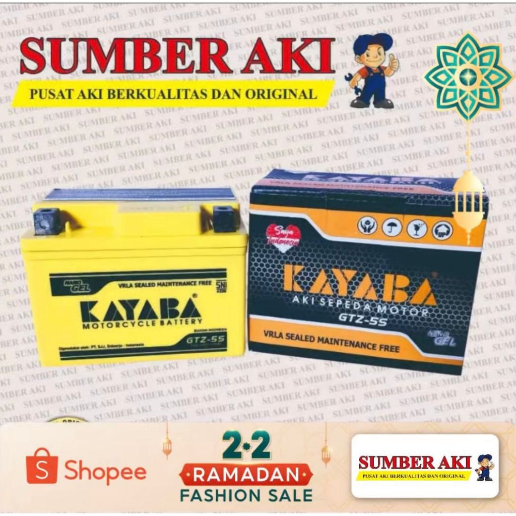 Aki Motor MIO GT KAYABA GTZ5S Aki Kering