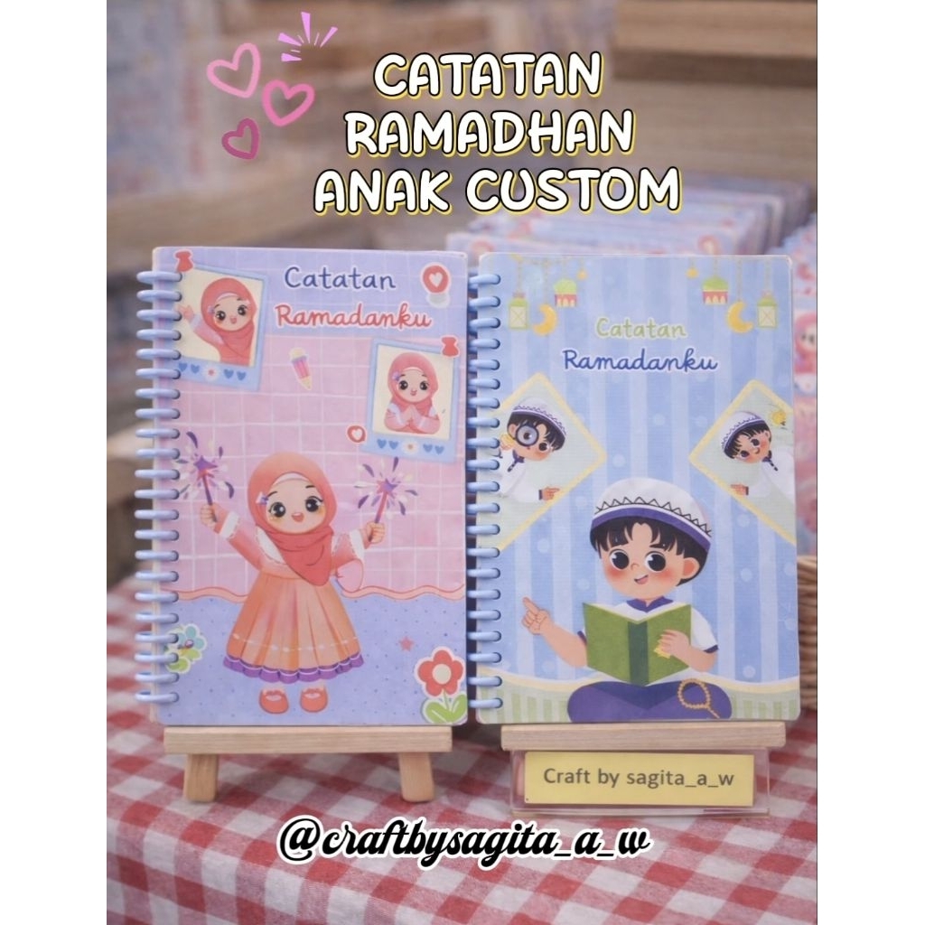 Catatan Ramadhan Anak Custom Nama (Free Pena)