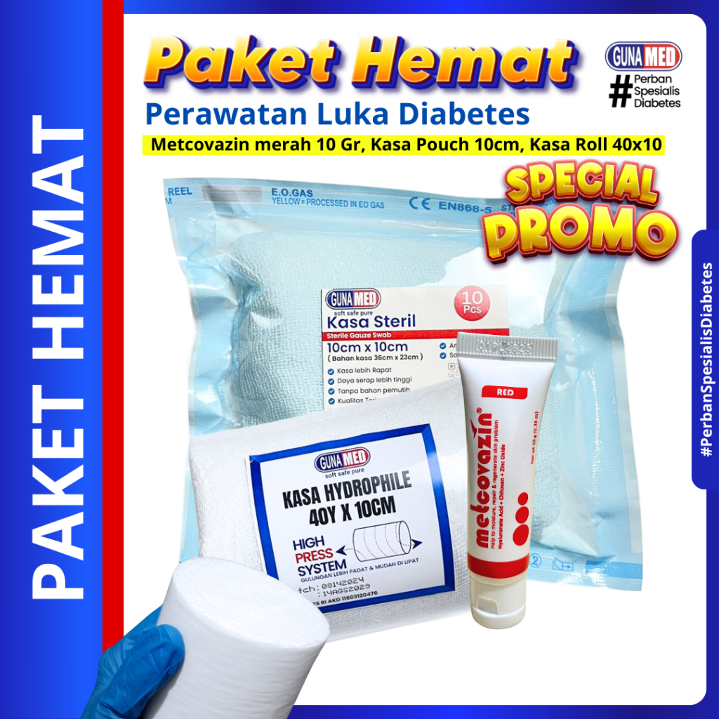 Paket Hemat Perawatan Luka / 3 Item / Perawatan Luka Diabetes