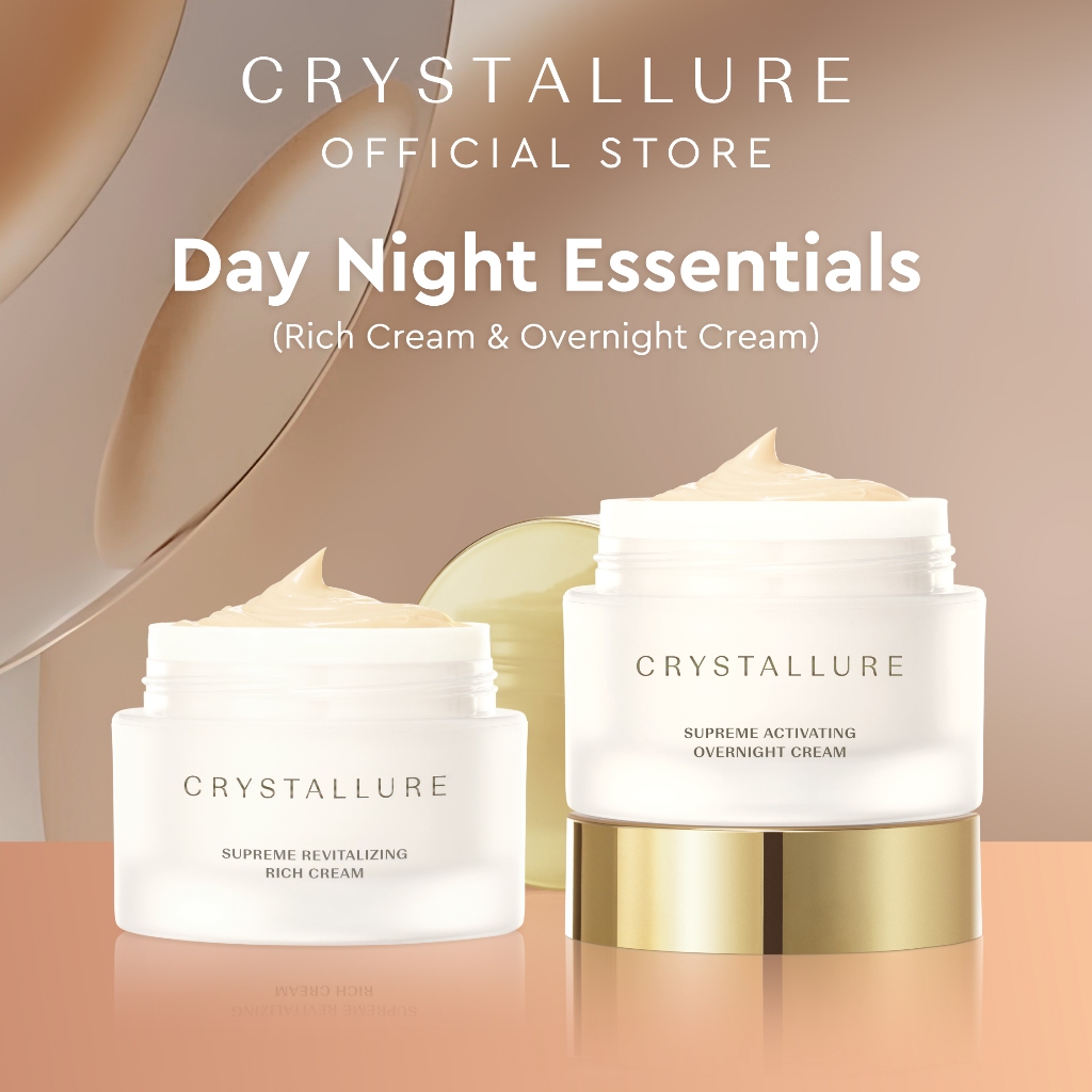 Crystallure Day Night Essentials (Krim Pagi, Krim Malam Anti-Aging, 2pcs)