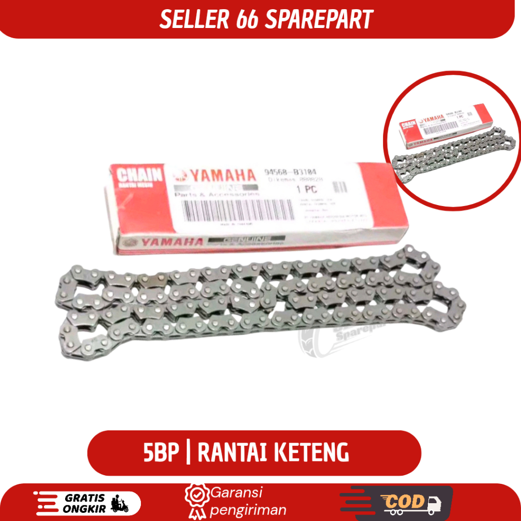Rantai keteng kamprat 5BP Scorpio Z Lama, Scorpio Z New, Original Yamaha SCR/DID 94568