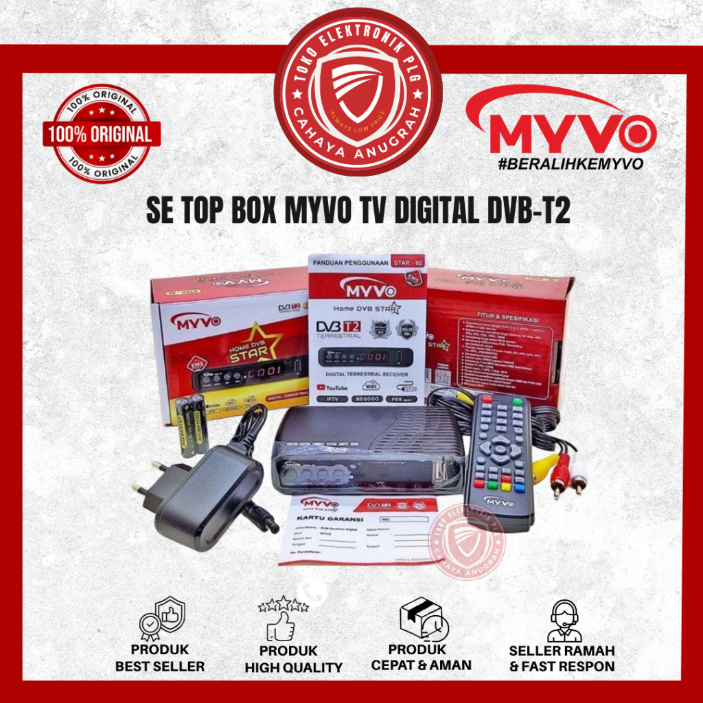 Set Top Box Digital Receiver MYVO STAR - 02 / STB Digital : Support Wifi/Dongle