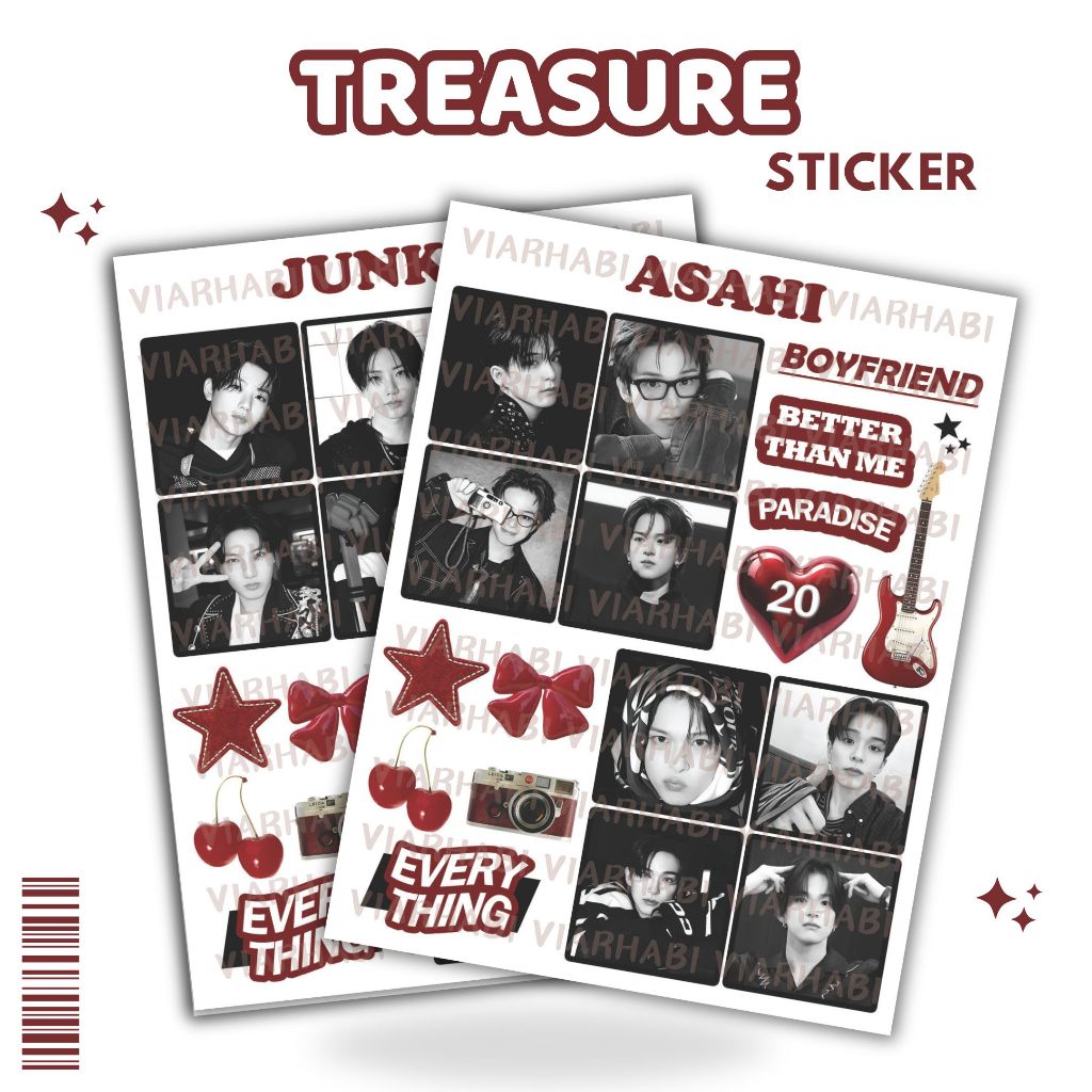 [READY STOCK] STIKER HARUTO ASAHI YOSHI JUNKYU JIHOON JEONGWOO DOYOUNG JUNGHWAN HYUNSUK JAEHYUK TREA