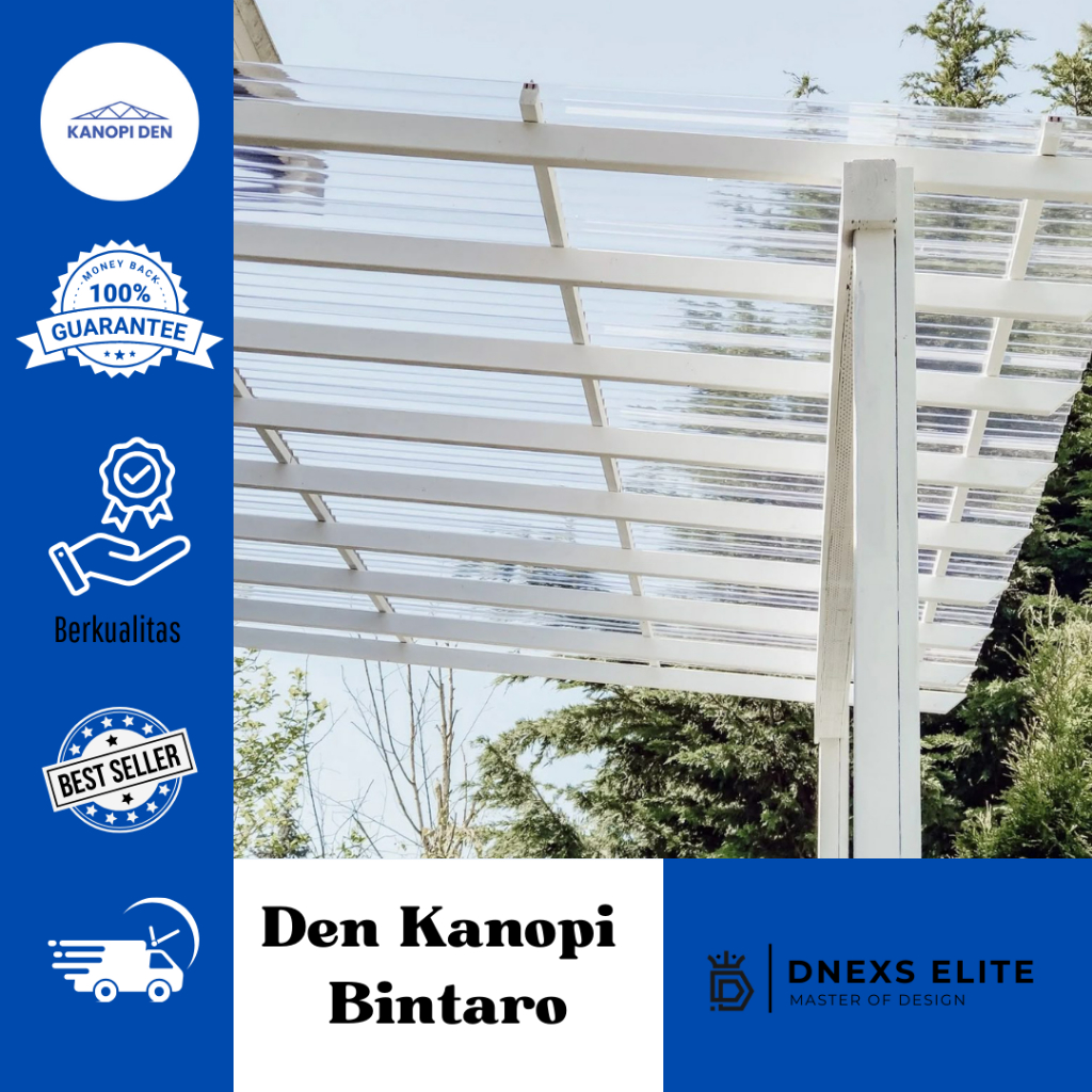 Kanopi Polycarbonate / Kanopi Transparan / Besi Hollow Galvanis