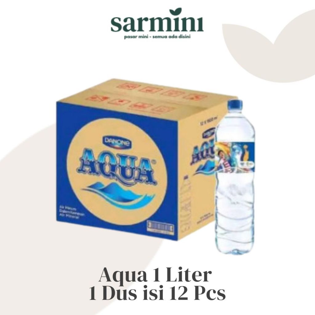 Aqua 1 Liter 1 Dus isi 12 Pcs