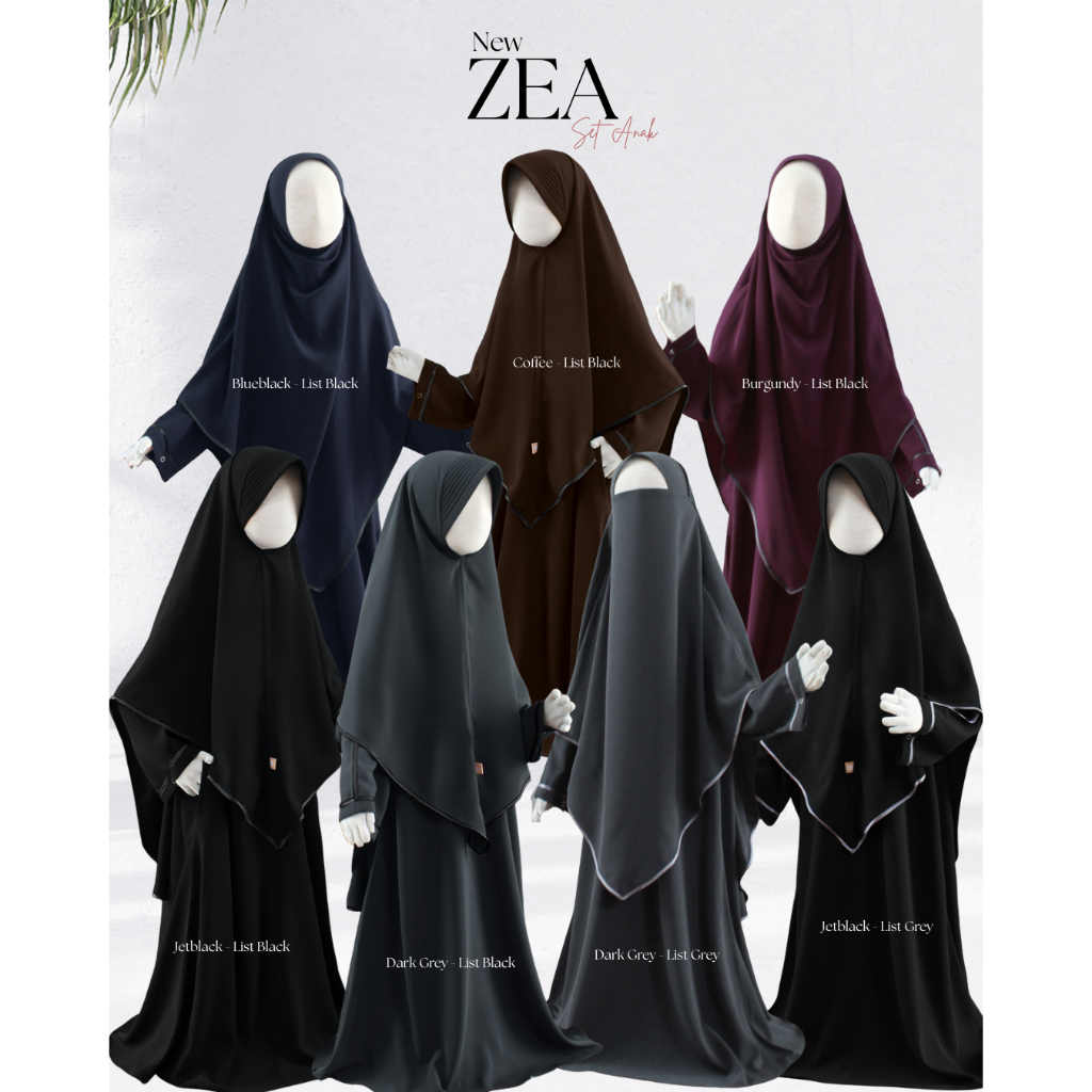 AISHARANA || PO || NEW ZEA SET ANAK (Set Gamis+FK/Khimar+Cadar) (Fortaleza)