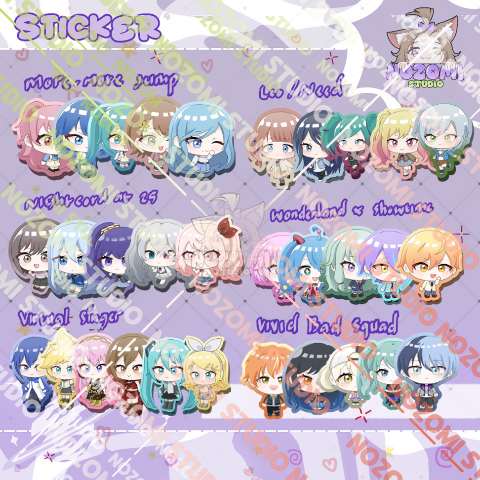 STICKER GLITTER PROJECT SEKAI