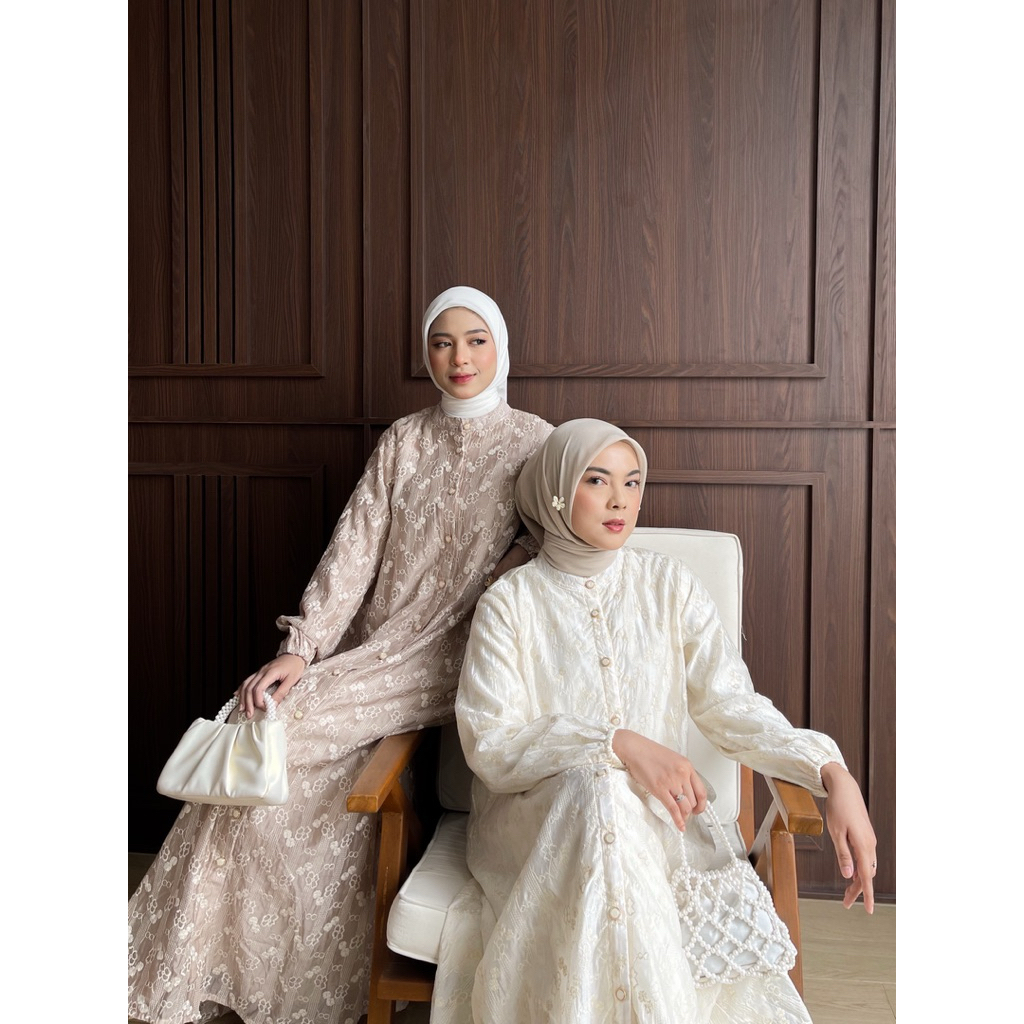 Yoya – Hana Dress – Gamis Wanita Full Kancing Busui Friendly