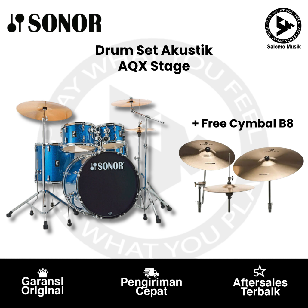 Drum Set Akustik Sonor AQX Stage Original Varian Warna