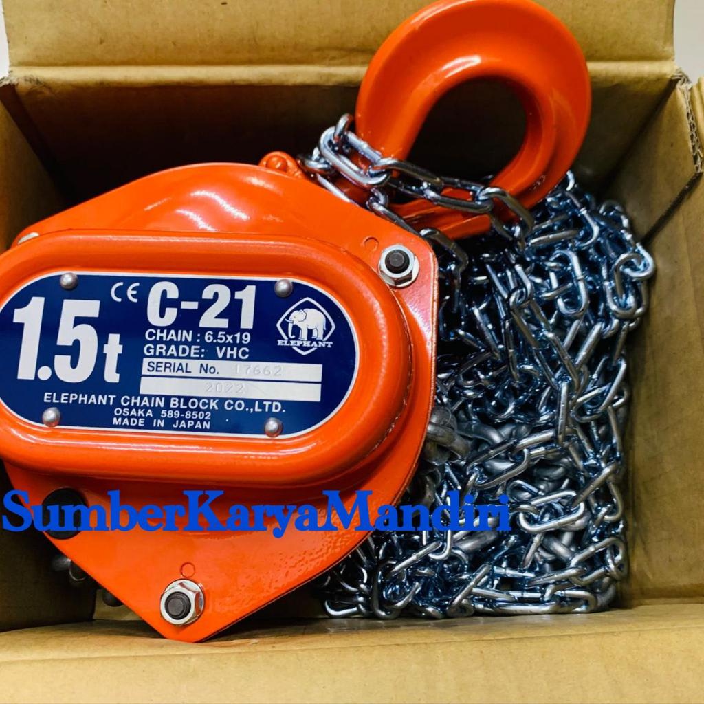 Chain Block Elephant Japan 1.5Ton x 5M (C-21)