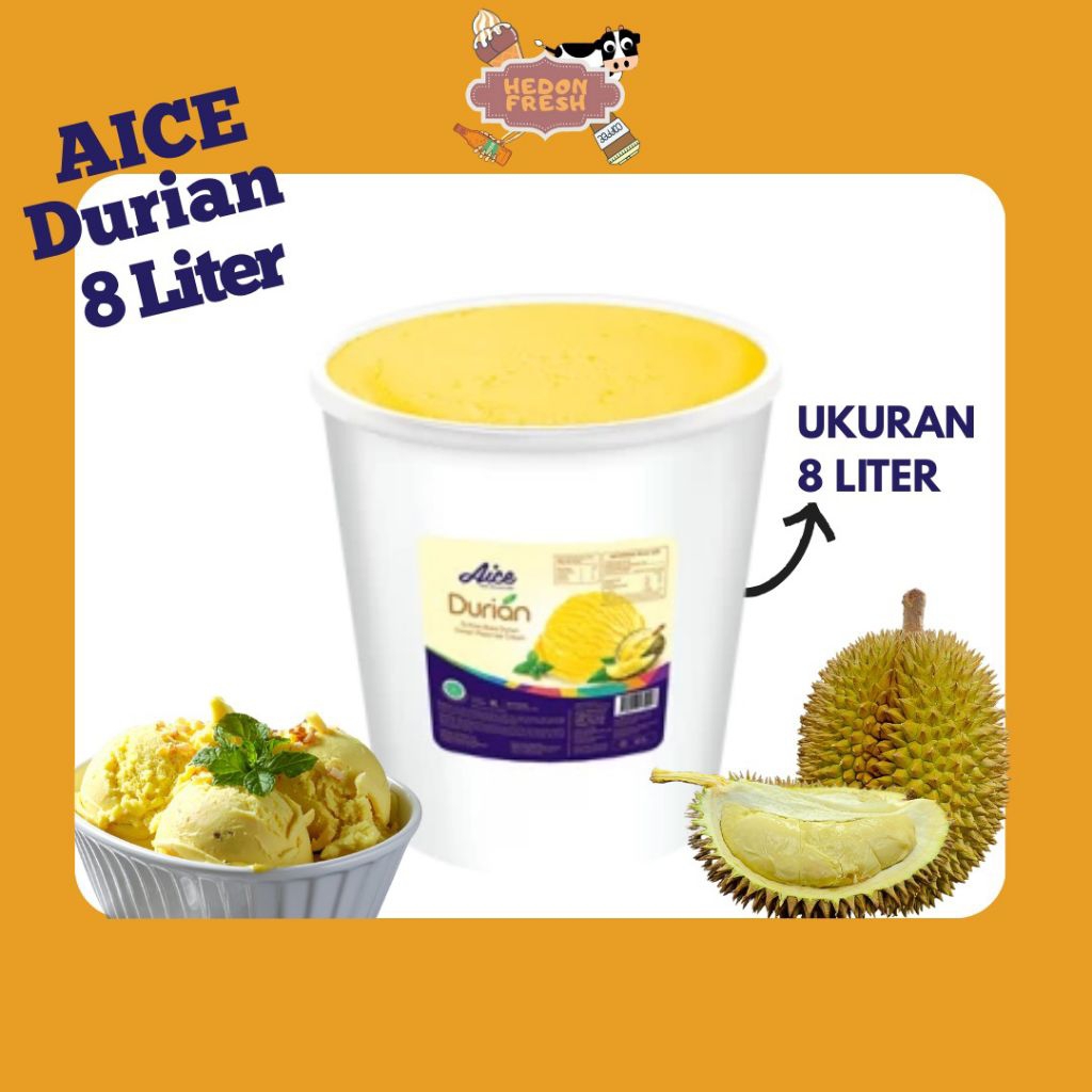 Ice Cream AICE Durian 8 Liter - Cabang Bandung