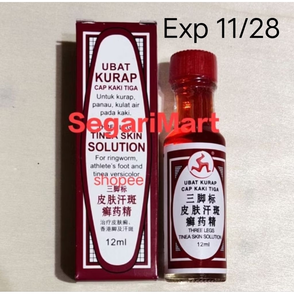 Ubat Kurap Cap Kaki Tiga untuk Obat Kurap Panu Cair Import
