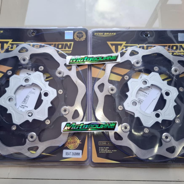 DISC CAKRAM PIRINGAN TRACKTION GLF-01 BEAT VARIO 110 SCOOPY SPACY GENIO 260MM NON BRACKET Tracktion 