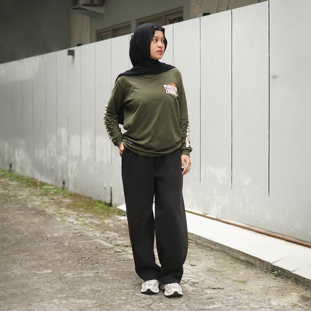Throox Longsleeve || Throox Kaos Lengan Panjang Frimpong Green