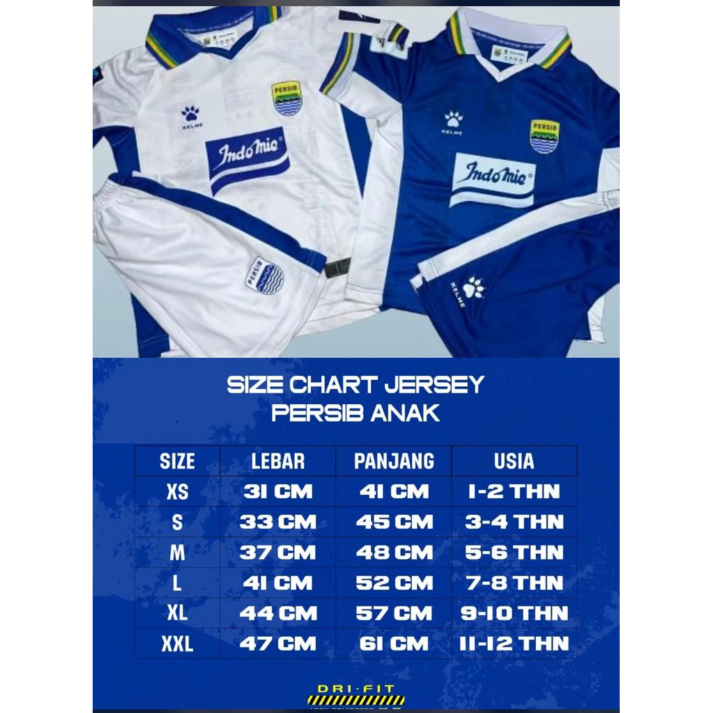 JERSEY PERSIB ANAK (BRI LIGA 1 2024/2025, 2025-2026 ACL 2025/2026)