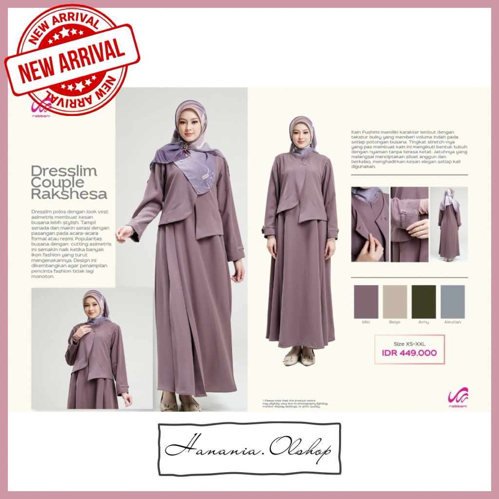 DISKON RABBANI - NEW ARRIVAL Dresslim couple Rakhesa Rabbani | baju couple rabbani | baju couple leb
