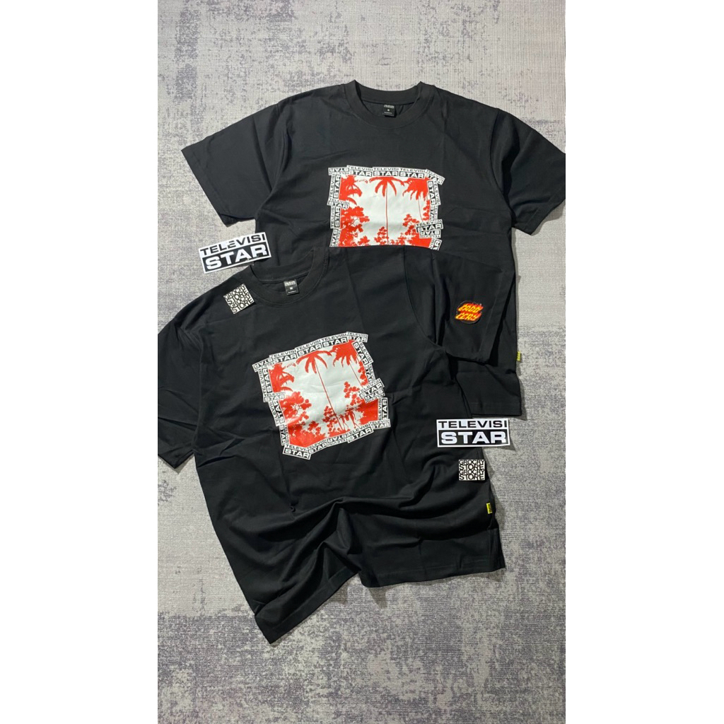 t-shirt televisi star paradise black size M dan S