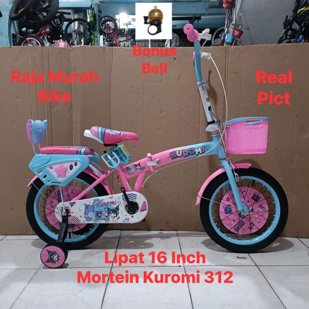 Sepeda Lipat Mortein Mn 312 Kuromi 16 Inch Sepeda Lipat 16 Inch Sepeda Lipat Anak 16 Inch Kuromi