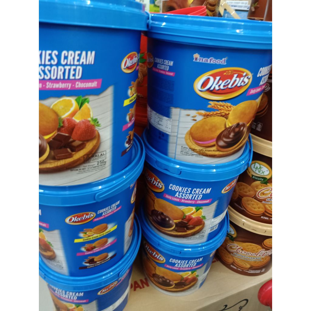 Okebis cookies cream assorted 250g