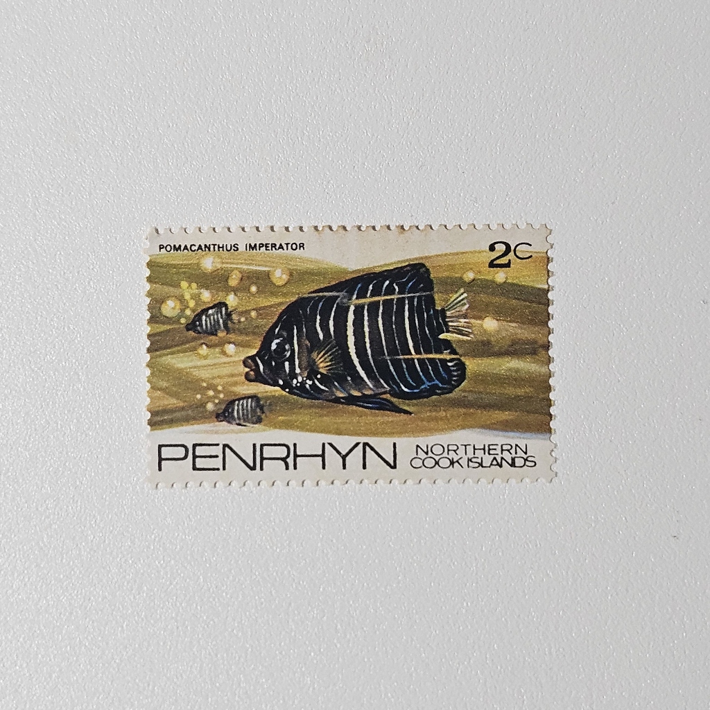 Perangko Fauna Ikan Emperor Angelfish: Penrhyn Northern Cook Islands (Perangko Vintage 1967)