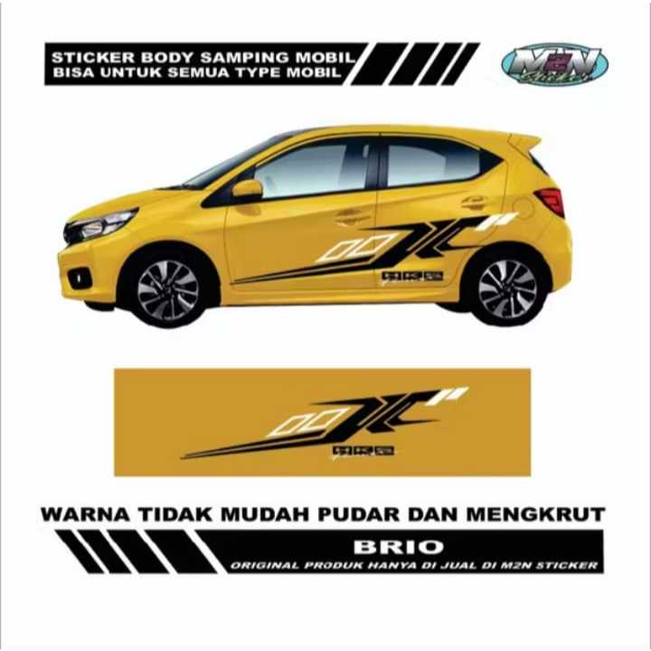 Sticker mobil honda brio jazz dll sporty stiker cutting tahan lama
