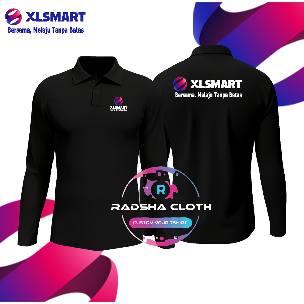 BAJU KERAH XLSMART - KAOS POLO SHIRT XLSMART - KASO POLO BEBAS CUSTOM SABLON