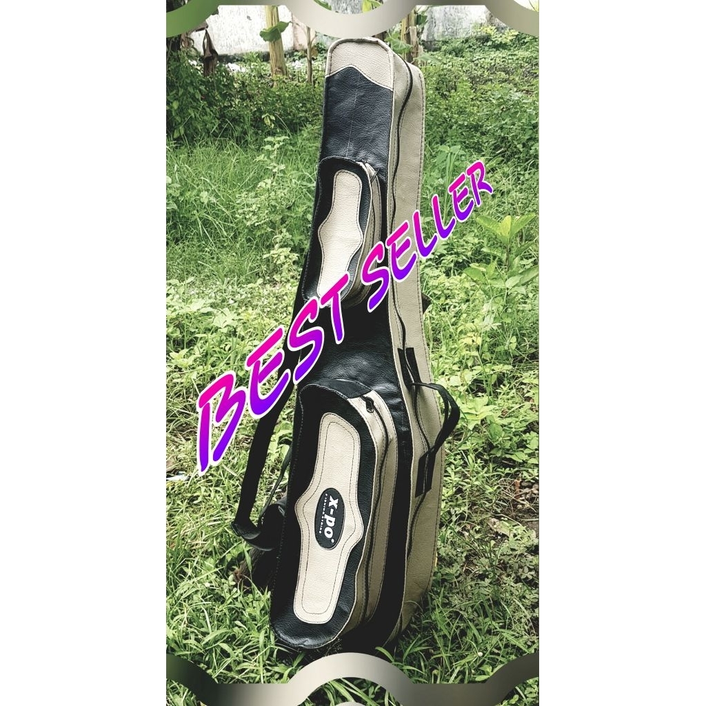 Tas pancing joran reel dan tegek,kulit jok mobil premium slempang anti jebol,anti air,ukuran 120cm