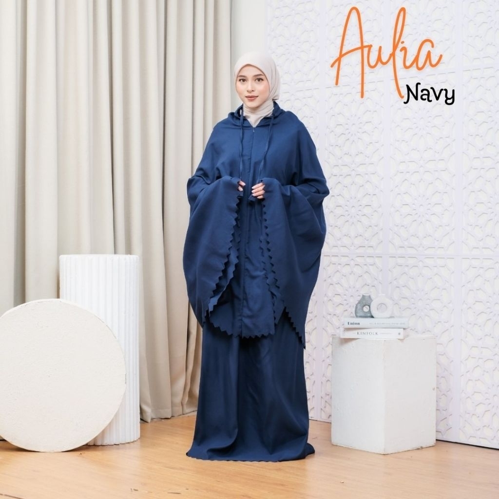mukena dewasa katun polos aulia 2in1