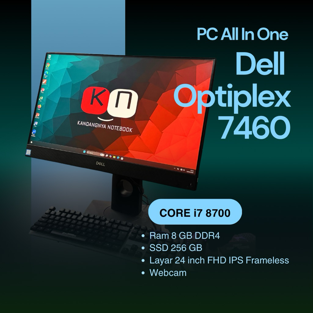 PC All in one Dell i7 8700 Ram 16/1TB  24 inch aio