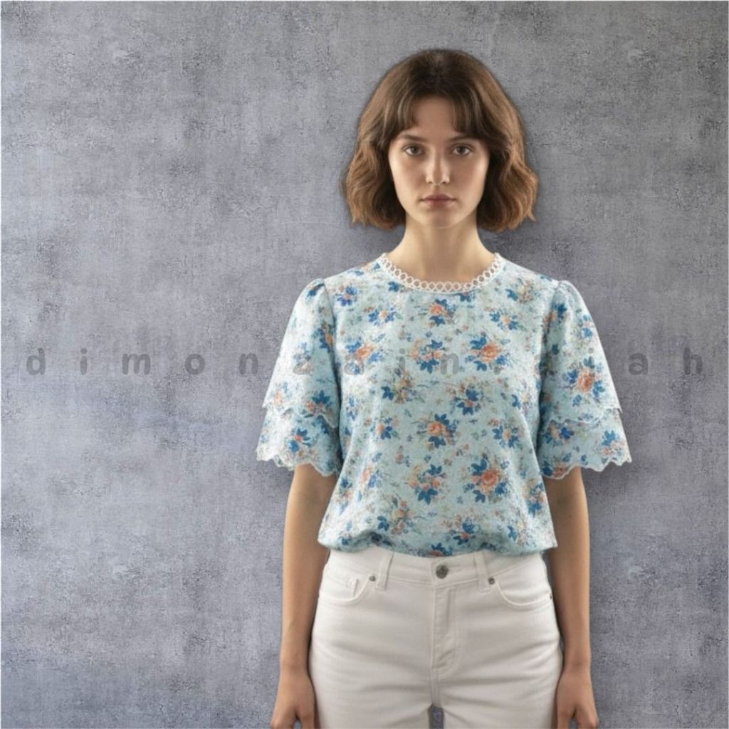 Blouse Katun Bolong Bordir NEW
