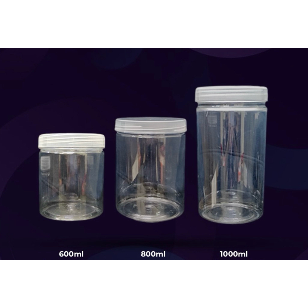 Toples Tabung Plastik Warna 500ml - Toples Kue Kering - Toples Makanan