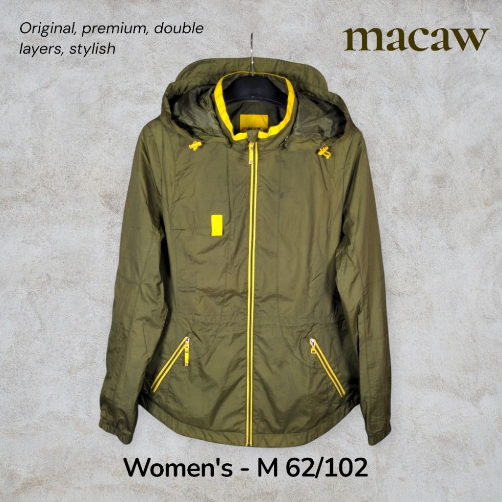 Macaw Sports Women's Jacket for Outdoor Jaket Wanita Windbreaker Windstopper Size M