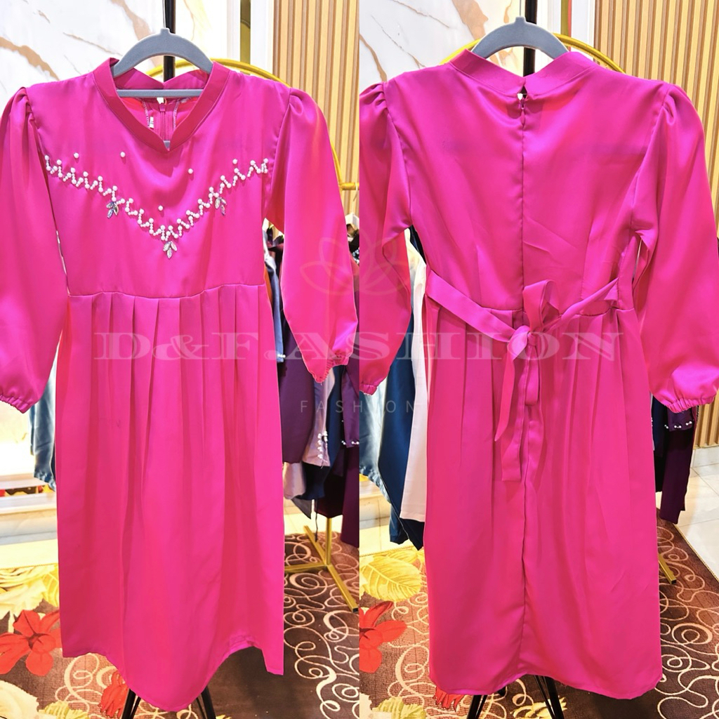 TERBARUU(SYAKIRA DRESS) DRES GAMIS ANAK SATIN BAJU GAMIS ANAK PEREMPUAN SATIN BAJU KONDANGAN ANAK BA