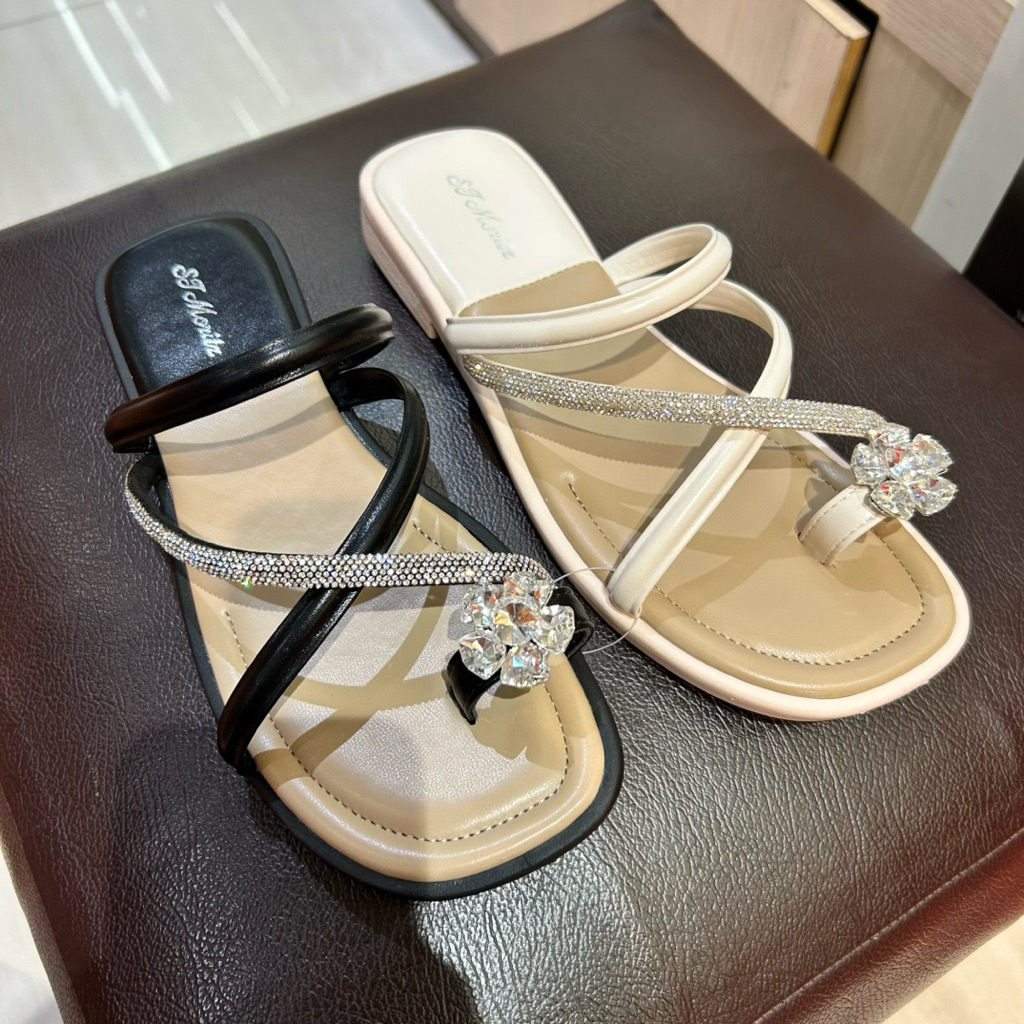 sandal flat wanita ST.MORITZ original