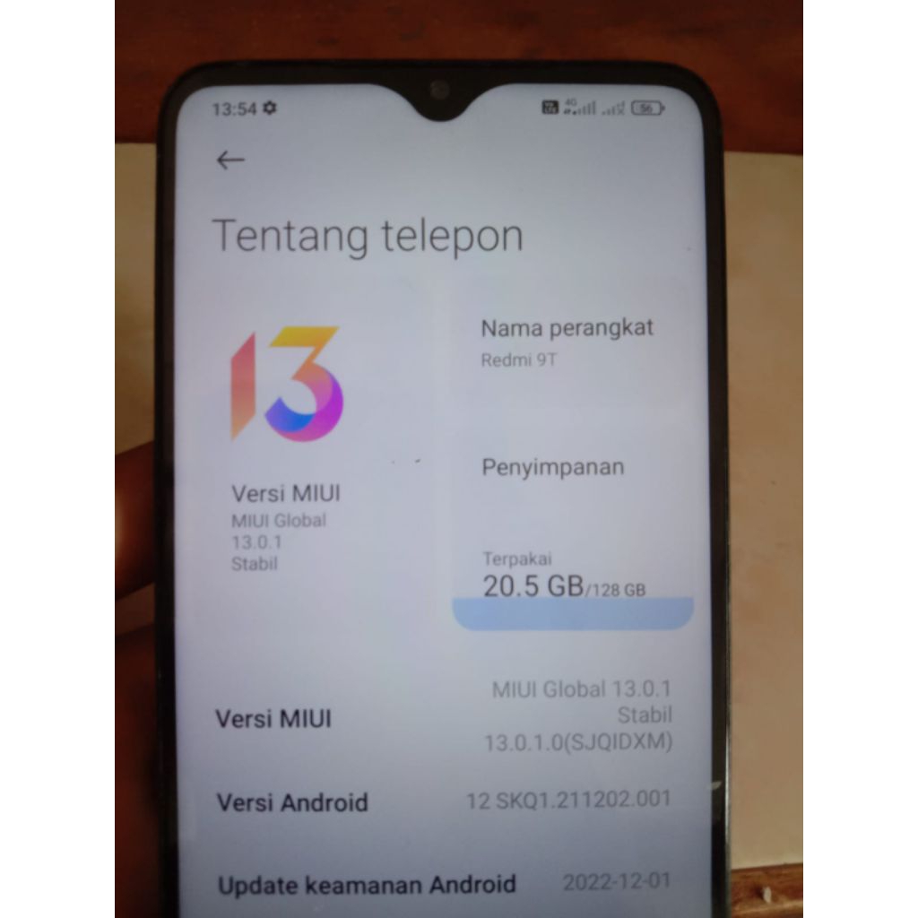 Mesin Xiaomi Redmi 9T Normal
